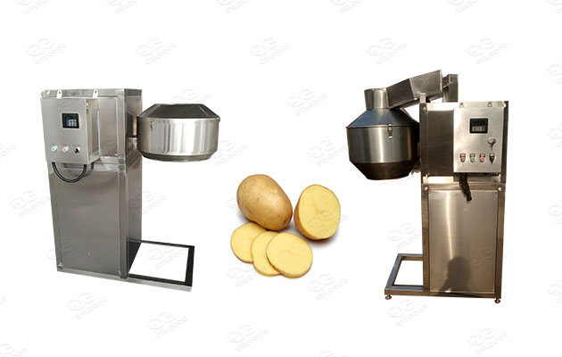 commercial cutting machine for potatoes and other vegetables and fruits