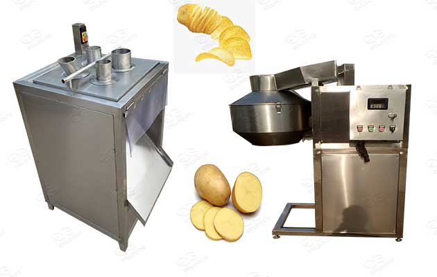 Potato chips machine, potato slicer, potato chips machine, potato