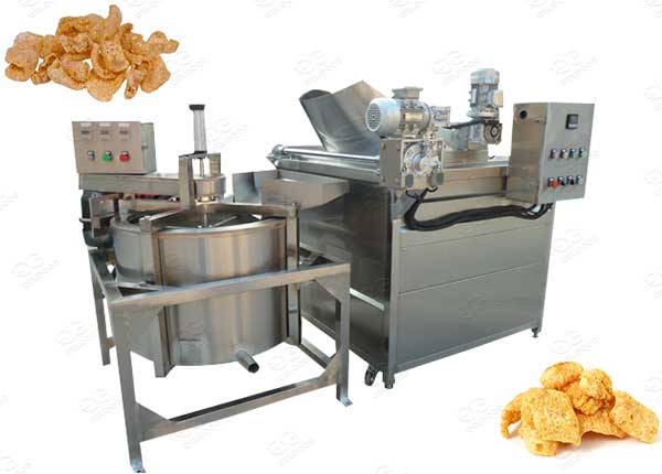 industrial pork rinds frying line