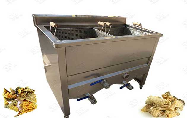 fish skin chips frying machine 