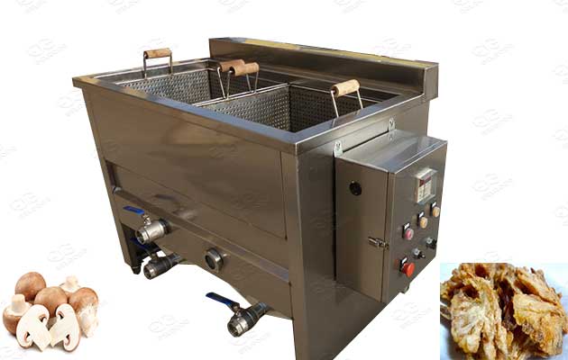 commercial mushroom frying machine in factory 