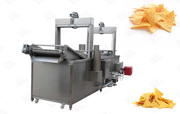 large scale corn tortilla chips frying machine for sale 