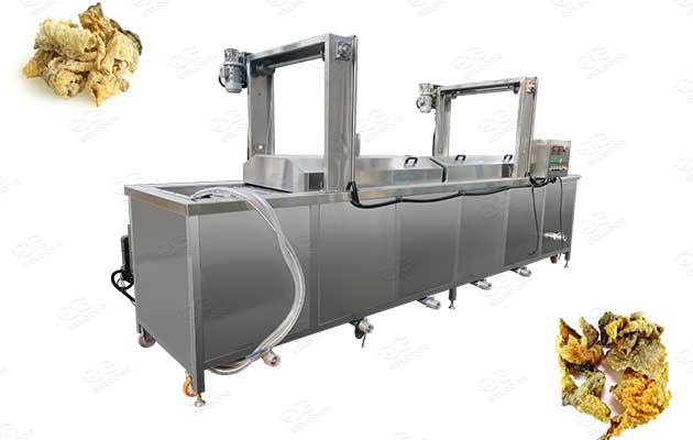 continuous frying machine for fish skin 