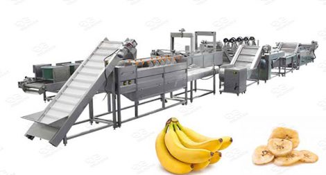 banana chips line