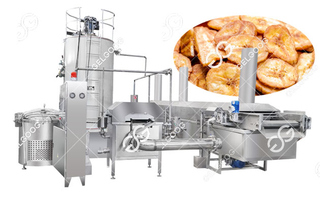 continuous banana chips fryer machine