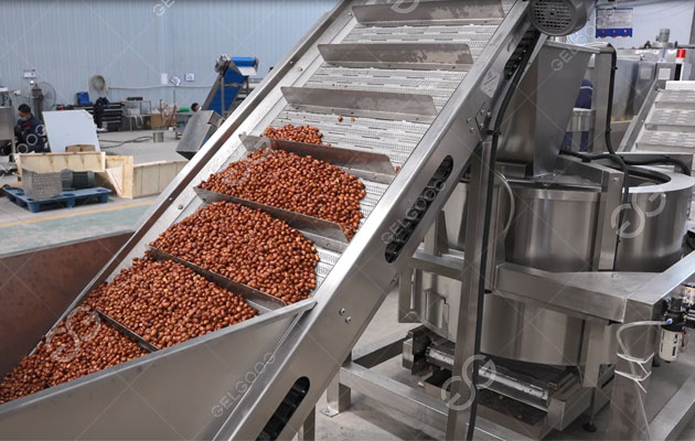 Jalur produksi kacang goreng