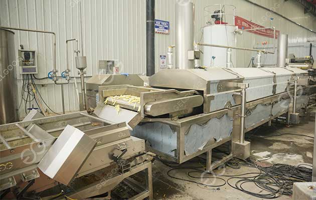 potato wedges frying machine factory